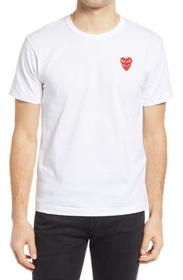 Comme des Garcons PLAY Comme de Garcons PLAY Men's Twin Hearts T-Shirt in White