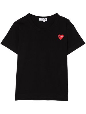 Comme Des Garçons Play Kids appliqué-heart cotton T-shirt - Black