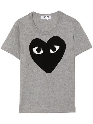 Comme Des Garçons Play Kids logo-print T-shirt - Grey