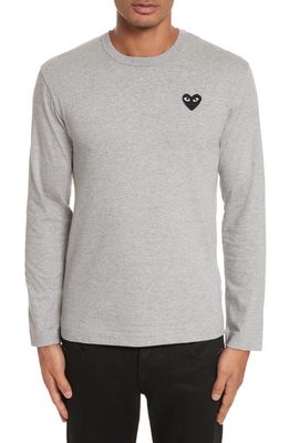 Comme des Garcons PLAY Long Sleeve T-Shirt in Grey