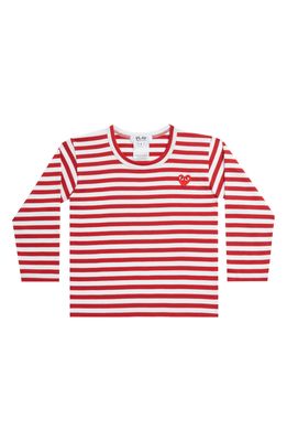Comme des Garcons PLAY Stripe T-Shirt in Red
