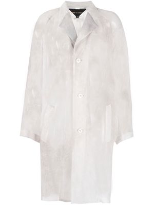 Comme Des Garçons Pre-Owned 1990s crinkled-effect sheer shirt - White