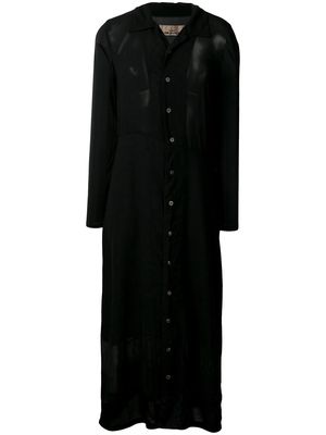 Comme Des Garçons Pre-Owned 1993 sheer shirt dress - Black
