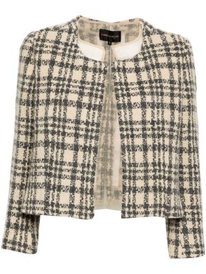 Comme Des Garçons Pre-Owned 1997 check-pattern tweed jacket - Grey