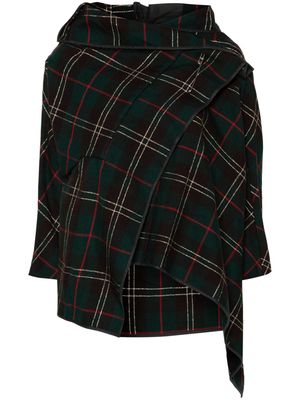 Comme Des Garçons Pre-Owned 1999 tartan-pattern wool jacket - Green
