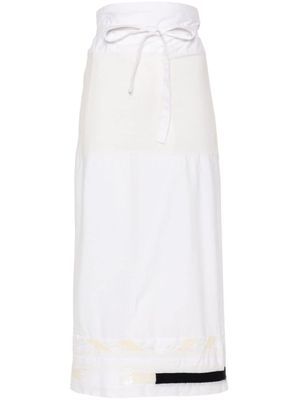 Comme Des Garçons Pre-Owned 2000s patchwork-detailing maxi skirt - White