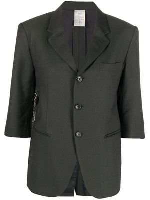 Comme Des Garçons Pre-Owned 2010s pre-owned studded belt detail short-sleeved jacket - Green