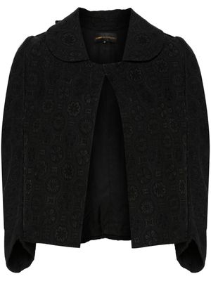 Comme Des Garçons Pre-Owned bow-detail jacquard jacket - Black