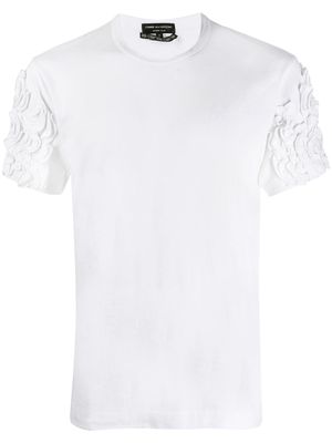 Comme Des Garçons Pre-Owned ruffle appliqués T-shirt - White