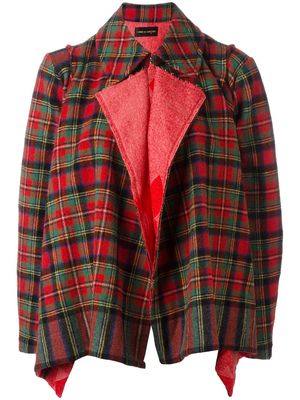 Comme Des Garçons Pre-Owned tartan shrug jacket - Red
