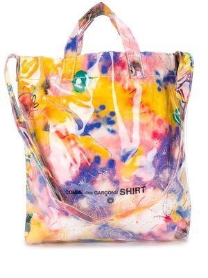 Comme Des Garçons Shirt abstract print shoulder bag - Yellow