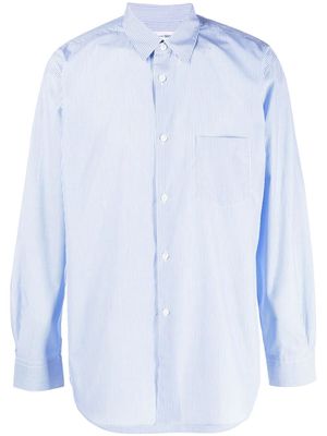 Comme Des Garçons Shirt all-over stripe-print shirt - Blue
