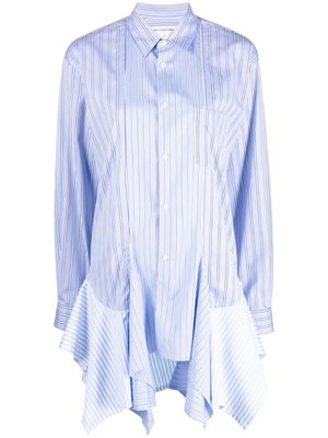 Comme Des Garçons Shirt asymmetric flared-hem shirt - Blue