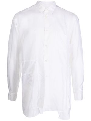 Comme Des Garçons Shirt asymmetric semi-sheer shirt - White