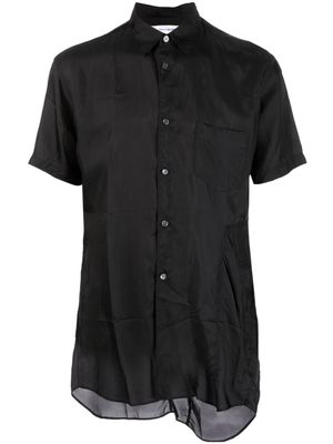 Comme Des Garçons Shirt asymmetric short-sleeve shirt - Black