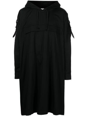 Comme Des Garçons Shirt buckled A-line coat - Black