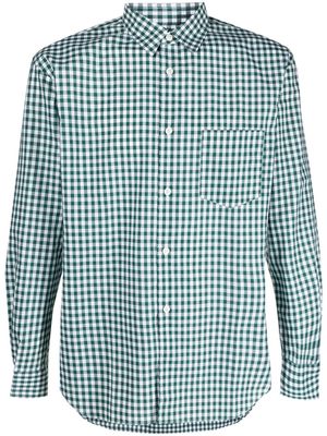 Comme Des Garçons Shirt check-print cotton shirt - Green