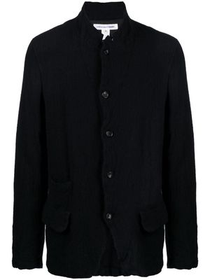 Comme Des Garçons Shirt distressed button-down jacket - Blue