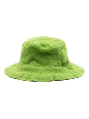 Comme Des Garçons Shirt distressed wool-blend bucket hat - Green
