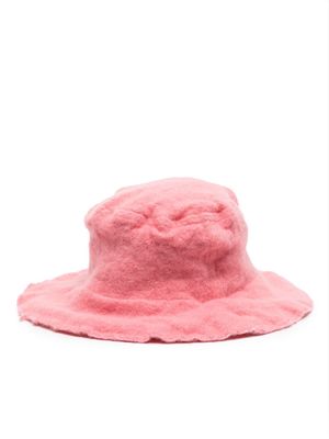 Comme Des Garçons Shirt distressed wool-blend bucket hat - Pink
