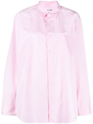Comme Des Garçons Shirt eyelet-detail long-sleeve shirt - Pink