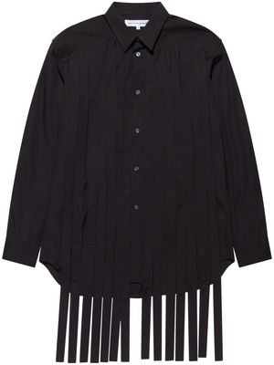Comme Des Garçons Shirt fringed pleated cotton shirt - Black
