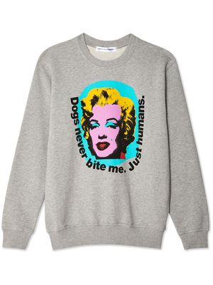 Comme Des Garçons Shirt graphic-print cotton sweatshirt - Grey