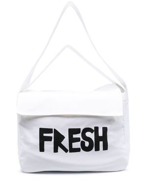 Comme Des Garçons Shirt graphic-print cotton tote bag - White