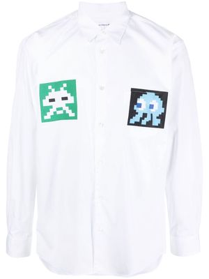 Comme Des Garçons Shirt graphic-print long-sleeve shirt - White