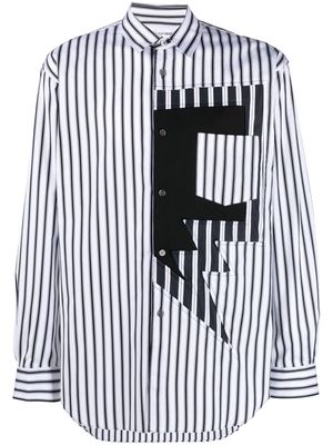 Comme Des Garçons Shirt graphic-print striped shirt - White
