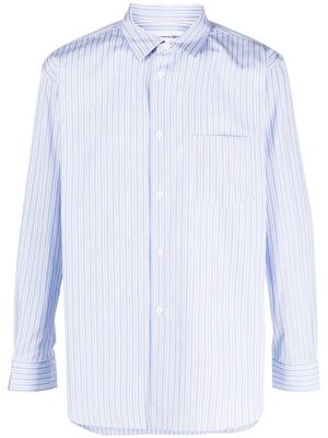 Comme Des Garçons Shirt halo-stripe cotton shirt - Blue