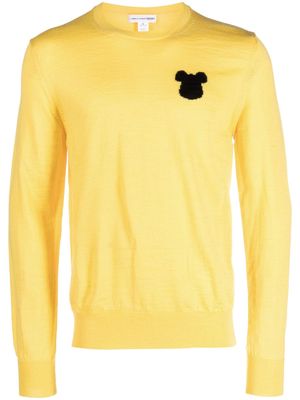 Comme Des Garçons Shirt intarsia-knit crewneck jumper - Yellow