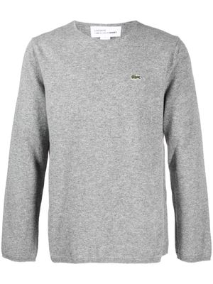 Comme Des Garçons Shirt intarsia-knit logo wool jumper - Grey