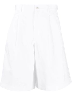 Comme Des Garçons Shirt knee-length cotton shorts - White