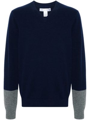 Comme Des Garçons Shirt knitted wool sweater - Blue