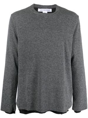 Comme Des Garçons Shirt layered-effect crew-neck jumper - Grey