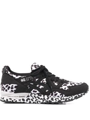 Comme Des Garçons Shirt leopard-print lace-up sneakers - Black