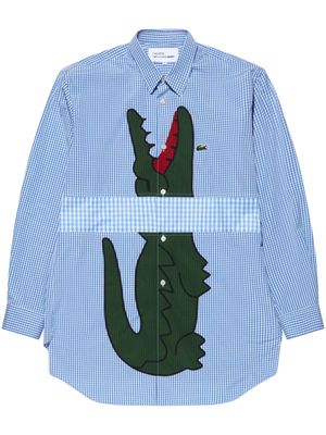 Comme Des Garçons Shirt logo-embroidered cotton shirt - Blue