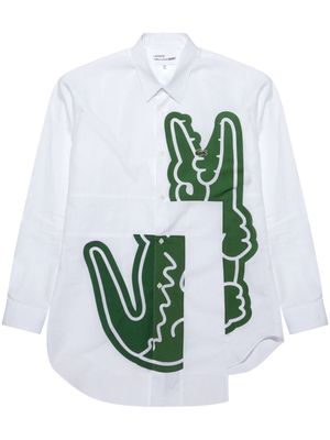 Comme Des Garçons Shirt logo-embroidered cotton shirt - White