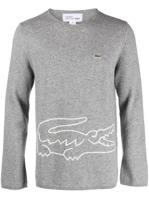 Comme Des Garçons Shirt logo-patch wool jumper - Grey