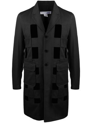 Comme Des Garçons Shirt long cut-out coat - Black