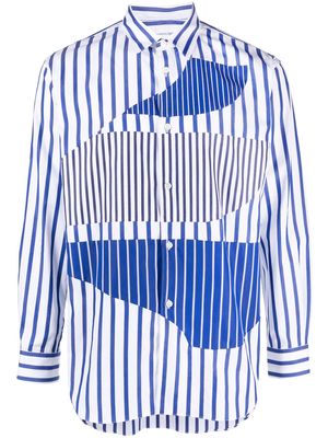 Comme Des Garçons Shirt long-sleeve striped cotton shirt - White