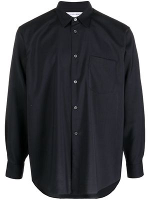 Comme Des Garçons Shirt long-sleeves wool shirt - Blue