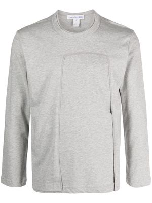 Comme Des Garçons Shirt mélange-effect panelled T-shirt - Grey