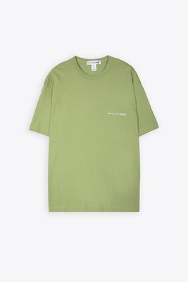 Comme des Garçons Shirt Mens T-shirt Knit Green cotton oversize t-shirt with chest logo