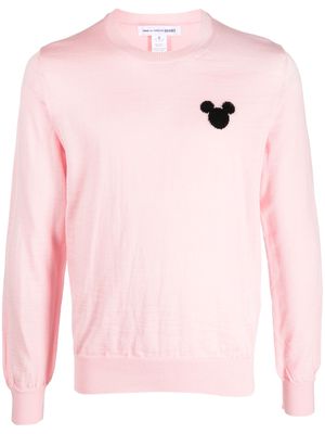 Comme Des Garçons Shirt Mickey Mouse logo jumper - Pink