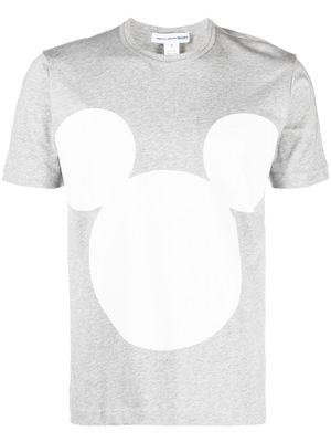 Comme Des Garçons Shirt Mickey Mouse-print cotton T-shirt - Grey