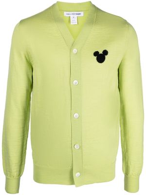 Comme Des Garçons Shirt Mickey Mouse V-neck cardigan - Green