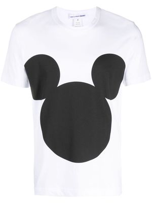 Comme Des Garçons Shirt Mickey-print cotton T-shirt - White