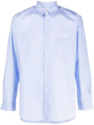 Comme Des Garçons Shirt micro-stripe cotton shirt - Blue